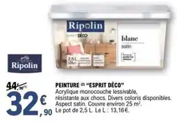E.Leclerc Brico Peinture esprit déco offre