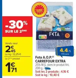 Carrefour Feta A.O.P. CARREFOUR EXTRA offre