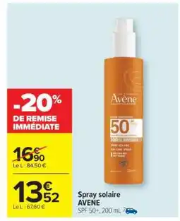 Carrefour Spray solaire AVENE offre