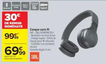Carrefour Casque sans fil offre