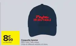 Carrefour Casquette homme offre