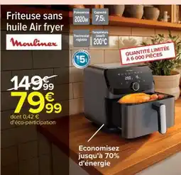 Carrefour Friteuse sans huile Air fryer Moulinex offre