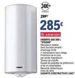 E.Leclerc Brico Chauffe eau 200 l stileos offre