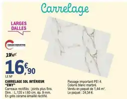 E.Leclerc Brico Carrelage sol intérieur emy offre