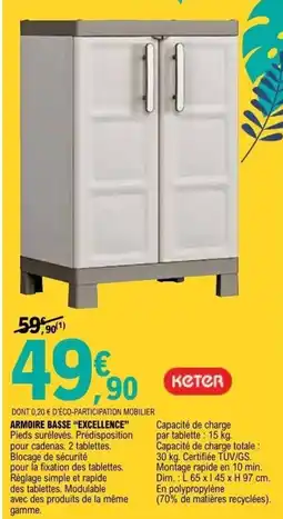 E.Leclerc Brico Armoire basse excellence offre