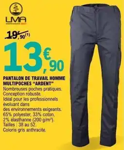 E.Leclerc Brico Pantalon de travail homme multipoches ardent offre