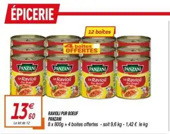 Netto Ravioli pur boeuf panzani offre