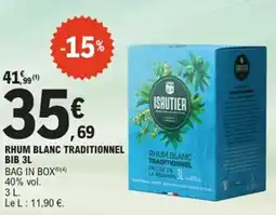 E.Leclerc Rhum blanc traditionnel bib offre