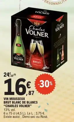 E.Leclerc Vin mousseux brut blanc de blancs charles volner offre