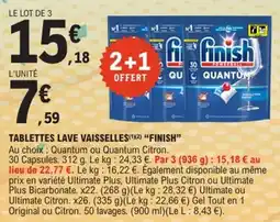 E.Leclerc Tablettes lave vaisselles finish offre