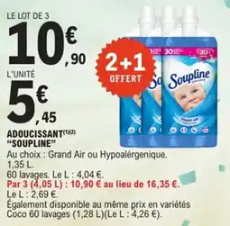 E.Leclerc Adoucissant soupline offre