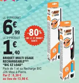 E.Leclerc Briquet multi usage rechargeable bic ez load offre