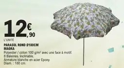 E.Leclerc Parasol rond maora offre