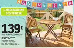 E.Leclerc Set table et chaises bistrot kalys offre