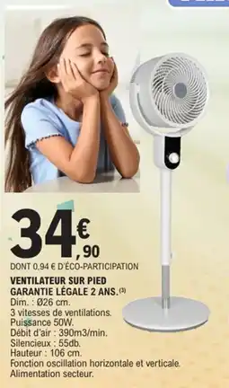 E.Leclerc Ventilateur sur pied offre