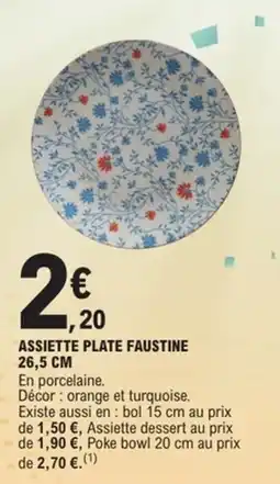 E.Leclerc Assiette plate faustine offre