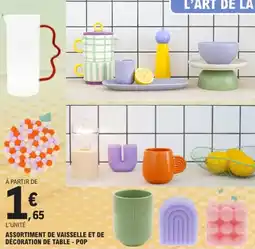 E.Leclerc Assortiment de vaisselle et de décoration de table pop offre