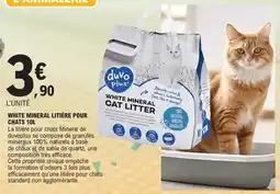 E.Leclerc White mineral litière pour chats offre