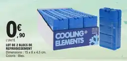 E.Leclerc Lot de 2 blocs de refroidissement offre
