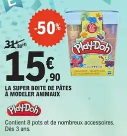 E.Leclerc La super boite de pâtes à modeler animaux offre