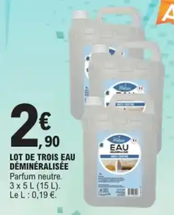 E.Leclerc Lot de trois eau déminéralisée offre