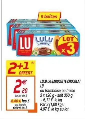 Netto Lulu la barquette chocolat lu offre