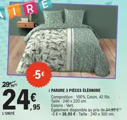 E.Leclerc Parure 3 pièces éléonore offre