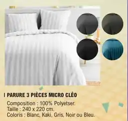 E.Leclerc Parure 3 pièces micro cléo offre