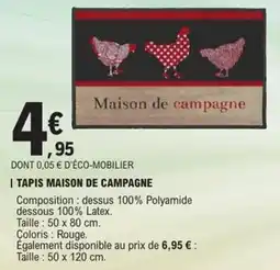 E.Leclerc Tapis maison de campagne offre