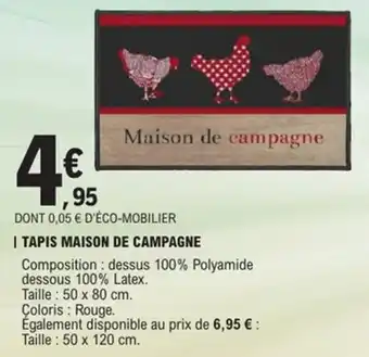 E.Leclerc Tapis maison de campagne offre