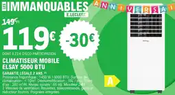E.Leclerc Climatiseur mobile elsay 5000 btu offre