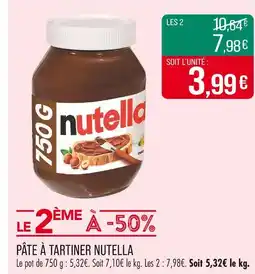 Match NUTELLA Pâte à tartiner offre
