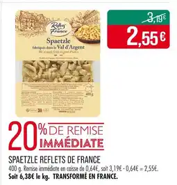 Match REFLETS DE FRANCE Spaetzle offre
