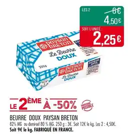 Match PAYSAN BRETON Beurre doux offre