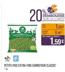 Match CARREFOUR CLASSIC’ Petits Pois Extra-Fins offre