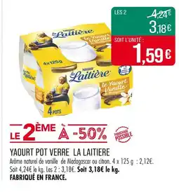 Match LA LAITIERE Yaourt pot verre offre
