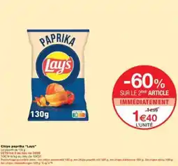 Monoprix Chips paprika lays offre