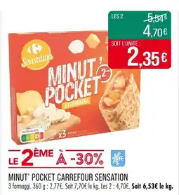 Match CARREFOUR SENSATION Minut' Pocket offre