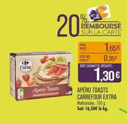 Match CARREFOUR EXTRA APÉRO TOASTS offre