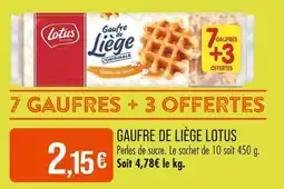 Match Lotus Gaufre de Liège offre