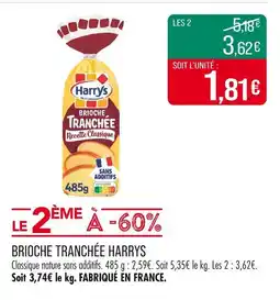 Match HARRYS Brioche tranchée offre