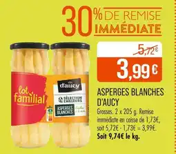 Match D’AUCY Asperges blanches offre
