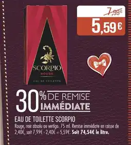 Match Scorpio Eau de toilette offre