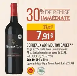 Match MOUTON CADET Bordeaux AOP offre
