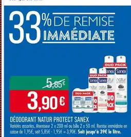 Match SANEX Déodorant natur protect offre
