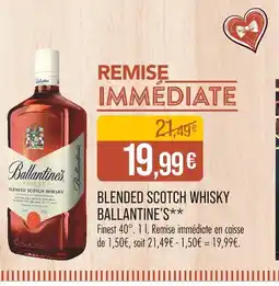 Match BALLANTINE’S Blended scotch whisky offre