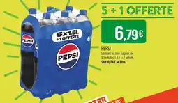Match PEPSI 5x1,5L + 1 offerte offre