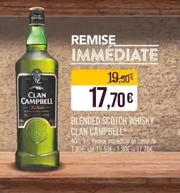Match CLAN CAMPBELL Blended scotch whisky offre