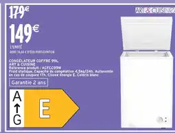 Intermarché Art & Cuisine Congélateur coffre 99L offre