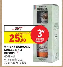 Intermarché Busnel Whisky Normand Single Malt offre